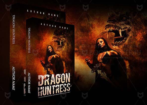 Horror-book-cover-design-Dragon Huntress-back