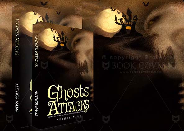 Horror-book-cover-design-Ghosts Attacks-back