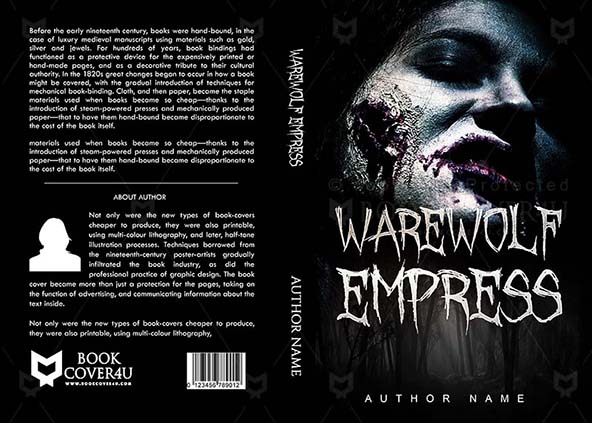 Horror-book-cover-design-Warewolf Empress-front