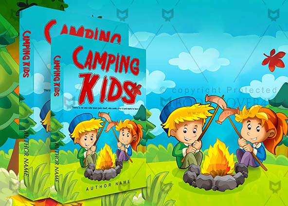 Children-book-cover-design-Camping Kids-back