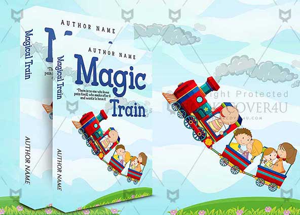 Children-book-cover-design-Magic Train-back