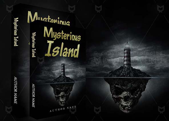 Horror-book-cover-design-Mysterious Island-back