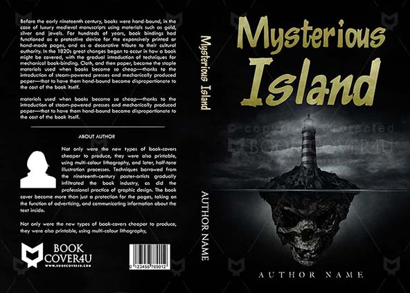 Horror-book-cover-design-Mysterious Island-front