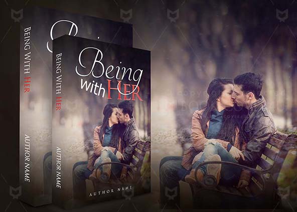 Romance-book-cover-design-Being With Her-back
