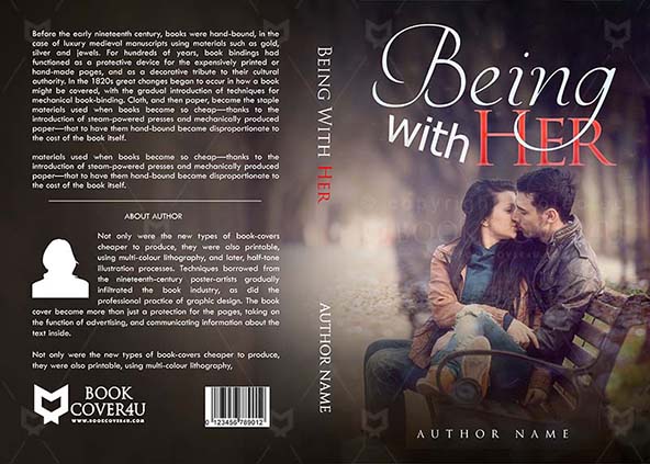 Romance-book-cover-design-Being With Her-front