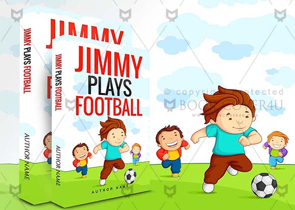 Children-book-cover-design-Jimmy Plays Football-back