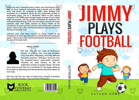 Children-book-cover-design-Jimmy Plays Football-front