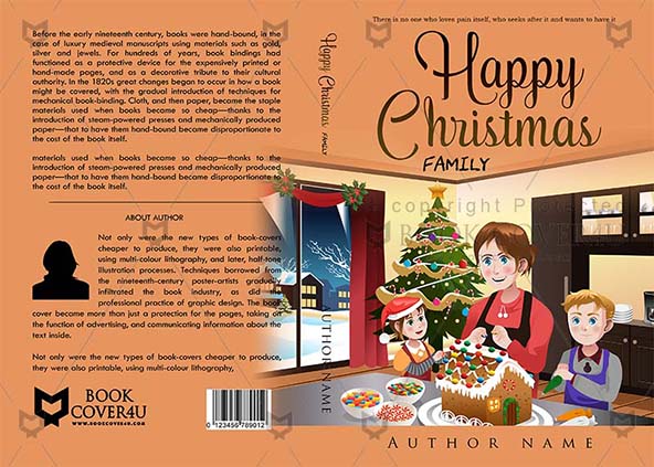 Children-book-cover-design-Happy Christmas Family-front