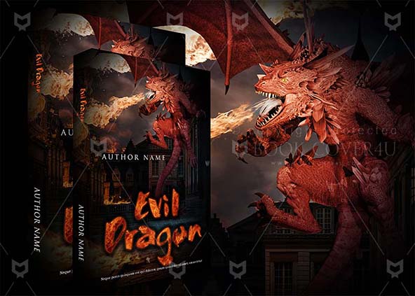 Fantasy-book-cover-design-Evil Dragon-back