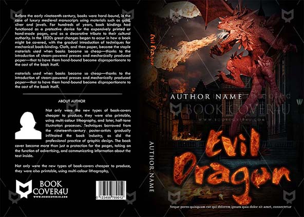Fantasy-book-cover-design-Evil Dragon-front
