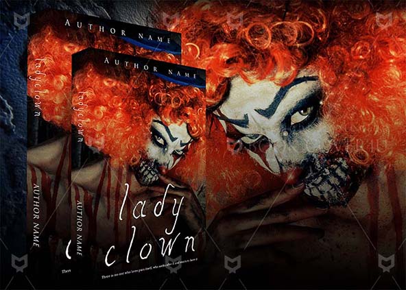Horror-book-cover-design-lady Clown-back