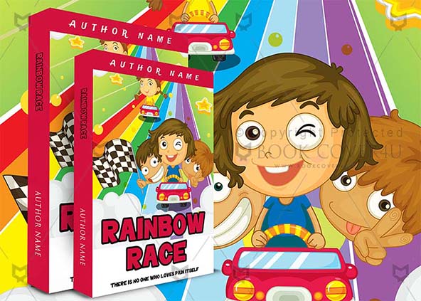 Children-book-cover-design-Rainbow Race-back