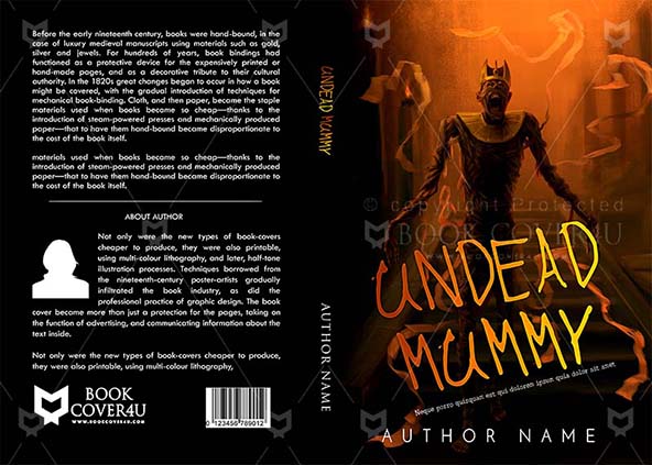 Horror-book-cover-design-Undead mummy-front
