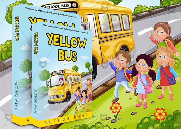 Children-book-cover-design-Yellow Bus-back
