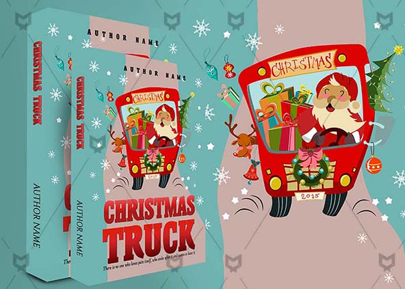 Children-book-cover-design-Christmas Truck-back