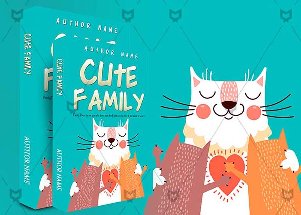 Children-book-cover-design-Cute Family-back