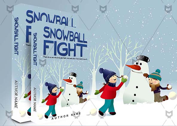 Children-book-cover-design-Snowball Fight-back