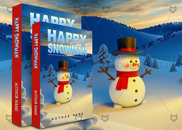 Children-book-cover-design-Happy Snowman-back