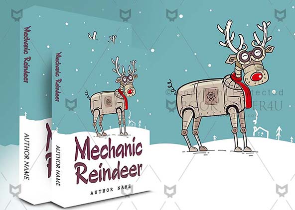 Children-book-cover-design-Mechanic Reindeer-back