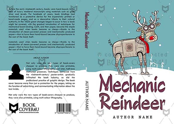 Children-book-cover-design-Mechanic Reindeer-front