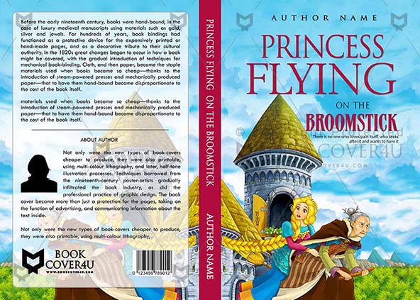 Children-book-cover-design-Princess Flying on the Broomstick-front