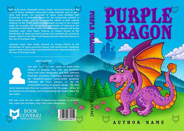 Children-book-cover-design-Purple Dragon-front
