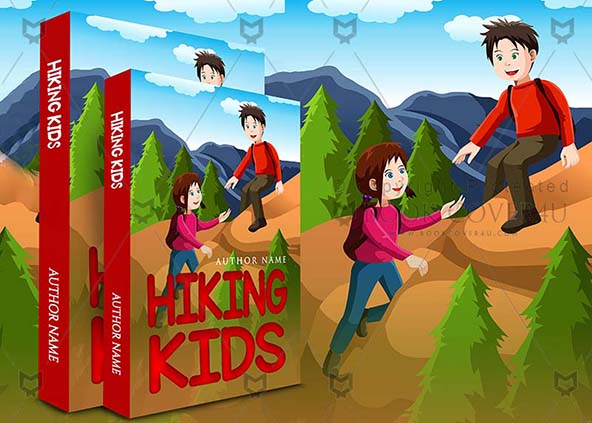 Children-book-cover-design-Hiking Kids-back