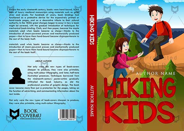 Children-book-cover-design-Hiking Kids-front