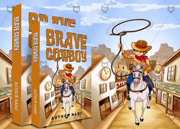 Children-book-cover-design-Brave Cowboy-back