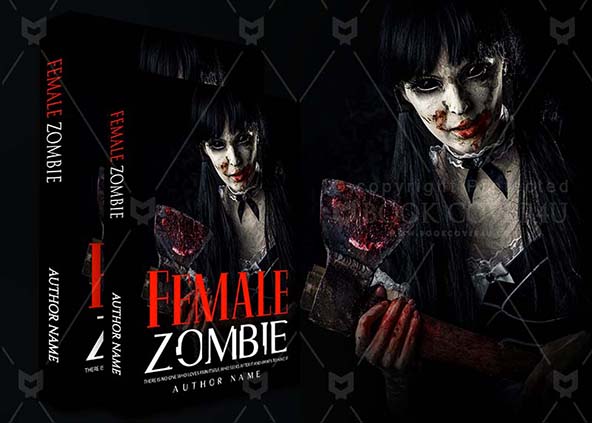 Horror-book-cover-design-Female Zombie-back