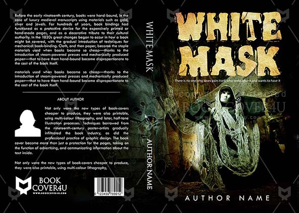 Horror-book-cover-design-White Mask-front