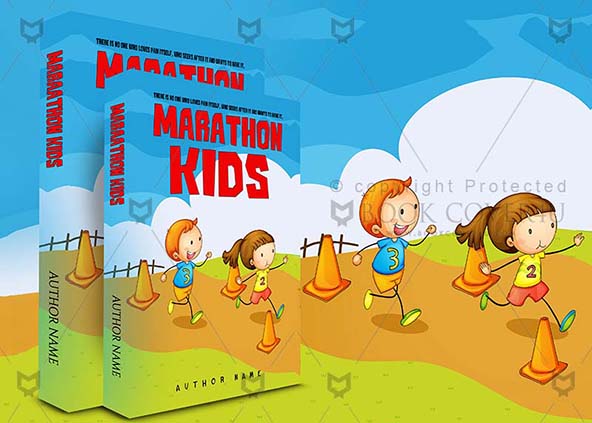 Children-book-cover-design-Marathon Kids-back