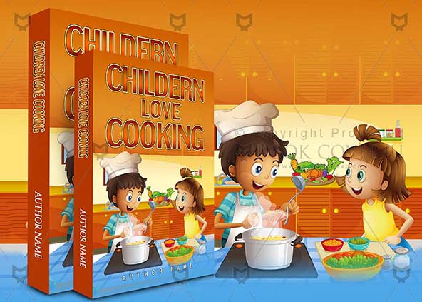 Children-book-cover-design-Children Love Cooking-back