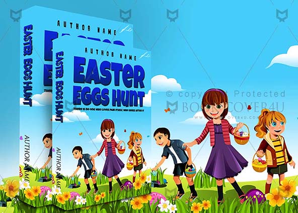 Children-book-cover-design-Easter Eggs Hunt-back