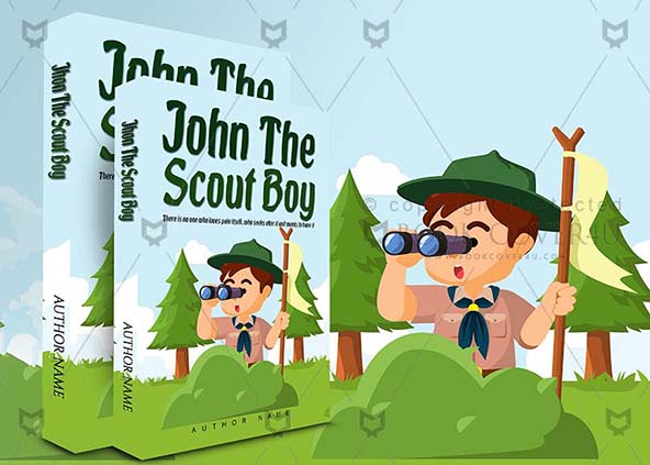 Children-book-cover-design-John The Scout Boy-back