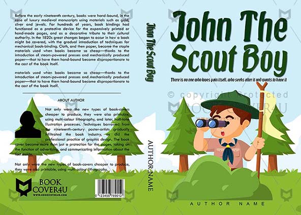 Children-book-cover-design-John The Scout Boy-front