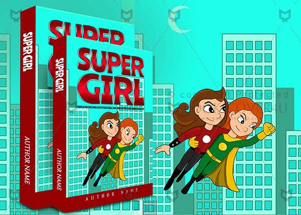 Children-book-cover-design-Super Girl-back