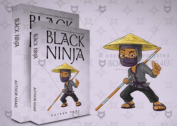 Children-book-cover-design-Black Ninja-back