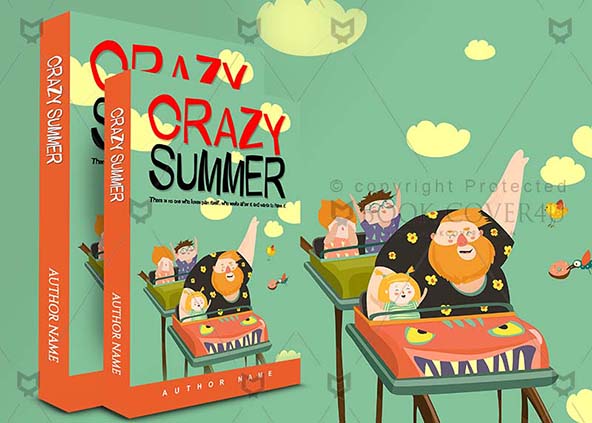 Children-book-cover-design-Crazy Summer-back