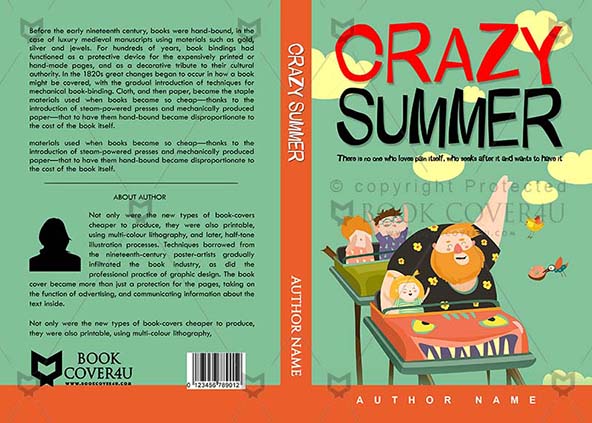 Children-book-cover-design-Crazy Summer-front
