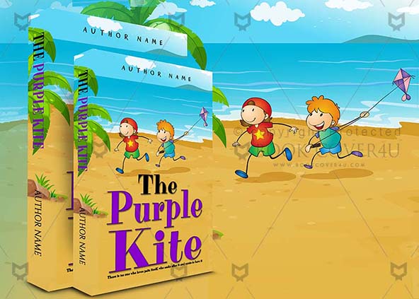 Children-book-cover-design-The Purple Kite-back