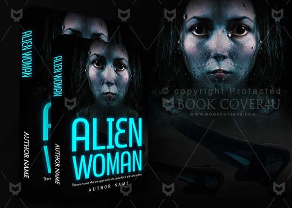 Horror-book-cover-design-Alien Woman-back