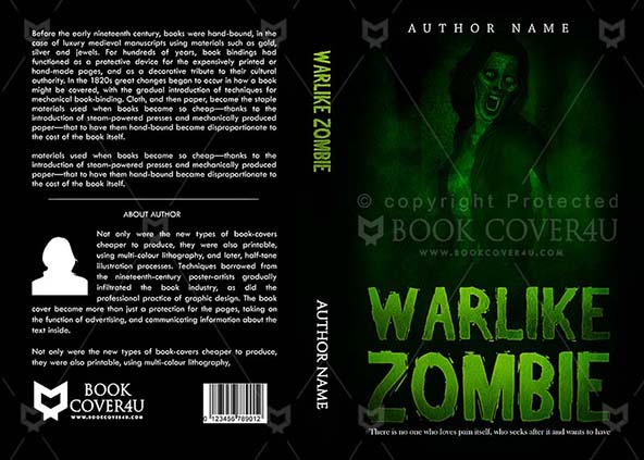 Horror-book-cover-design-Warlike Zombie-front