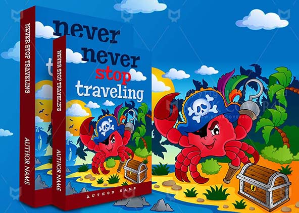 Children-book-cover-design-Never Stop Travelling-back