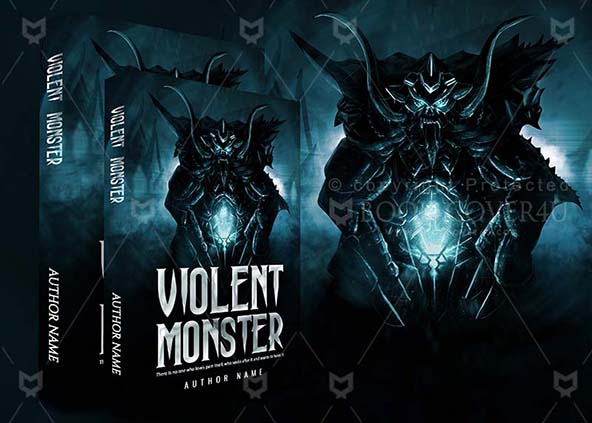 Horror-book-cover-design-Violent Monster-back
