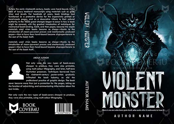 Horror-book-cover-design-Violent Monster-front