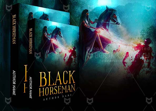 Horror-book-cover-design-Black Horseman-back