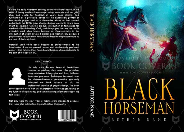 Horror-book-cover-design-Black Horseman-front