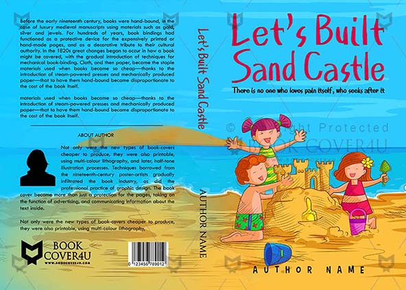 Children-book-cover-design-Lets Built Sand Castle-front