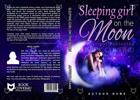 Fantasy-book-cover-design-Sleeping Girl On The Moon-front